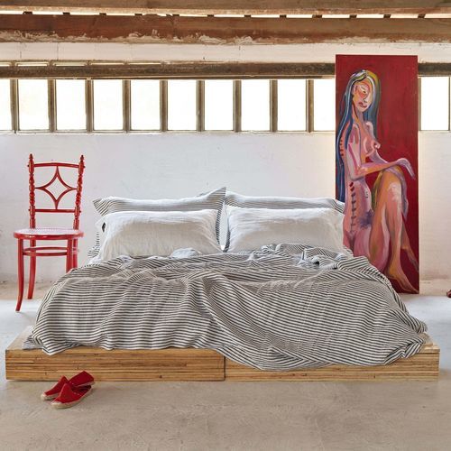 Jogo de cama em linho - SAILOR BLUE - dELENZO LINEN FROM EUROPE S.L