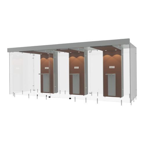 Cabine de fumadores para ambiente interno - SMOKE SOLUTION 3SP200 - Longhi Air - com filtro HEPA / aberta / semiaberta