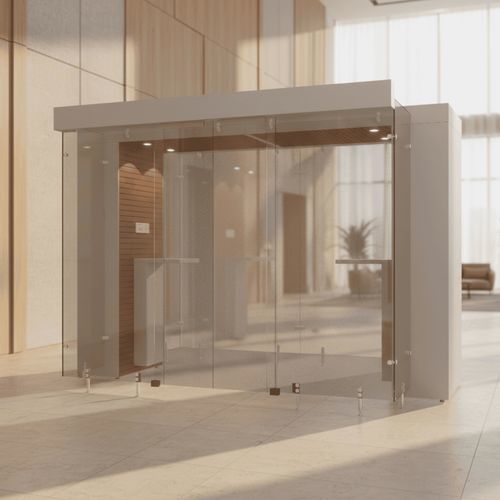 Cabine de fumadores para ambiente interno - SMOKE SOLUTION SP AREA 3.2 M - Longhi Air - com filtro HEPA / semiaberta