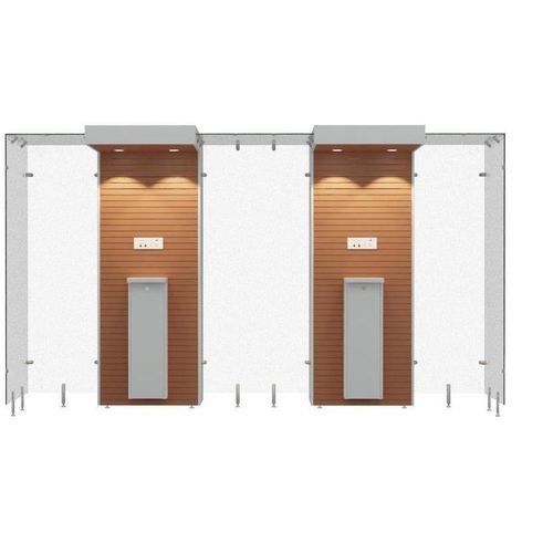Cabine de fumadores para ambiente interno - SMOKE SOLUTION 2SP110 - Longhi Air - com filtro HEPA / com filtro / aberta