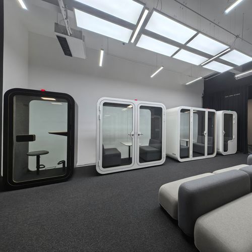 Escritório POD acústico - F - Dancoo Acoustic Pods Manufacturing Co.,Ltd. - ajustável / ergonômico / com sistema de videoconferência