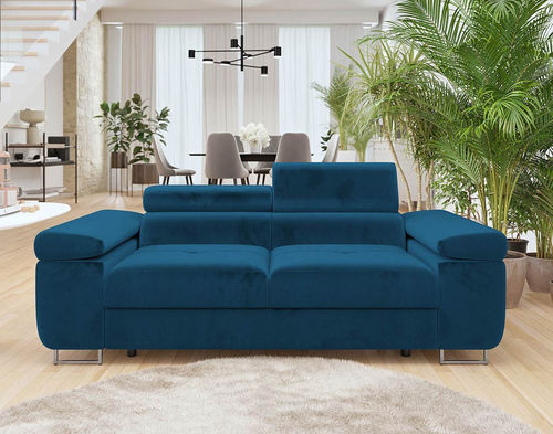Sofá contemporâneo - PABLO : 2101B - Best Mobilier - em veludo / com braços / com encosto rebatível