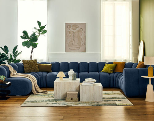 Sofá modular - DEBBIE: 2958B - Best Mobilier - contemporâneo / em tecido / com braços