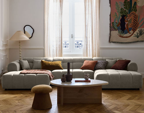Sofá de canto - RAY: 3023G - Best Mobilier - curvo / contemporâneo / em tecido