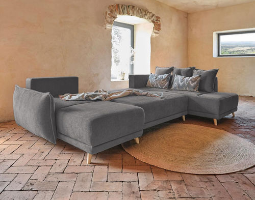 Sofá de canto - LENA: 425GF - Best Mobilier - cama / de design escandinavo / em tecido
