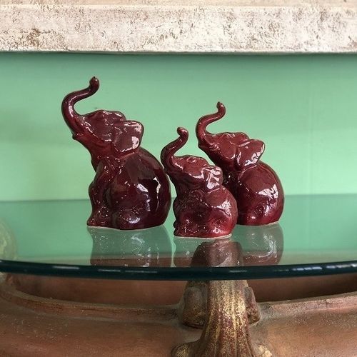 Escultura em cerâmica esmaltada - Elefante  - cestenoli srl - feita à mão / made in Italy / de instalação livre