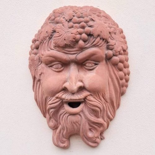 Escultura em terracota - Maschera Bacco - cestenoli srl - para ambiente externo / feita à mão / made in Italy