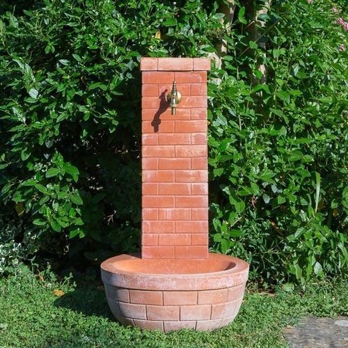 Fonte de jardim - con Base Tonda - cestenoli srl - de piso / de terracota / contemporânea