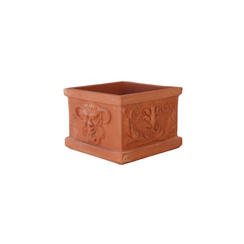 Floreira em terracota - con Maschere - cestenoli srl - quadrada / feita à mão / clássica