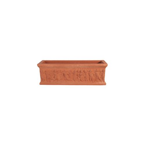 Floreira em terracota - con putti - cestenoli srl - retangular / feita à mão / clássica