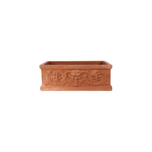 Floreira em terracota - con maschere - cestenoli srl - retangular / feita à mão / clássica