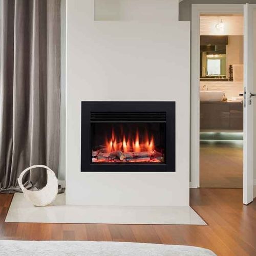 Lareira tipo inserto elétrica - Iconic 530 - Heat Design - em aço / em aço inoxidável / contemporânea