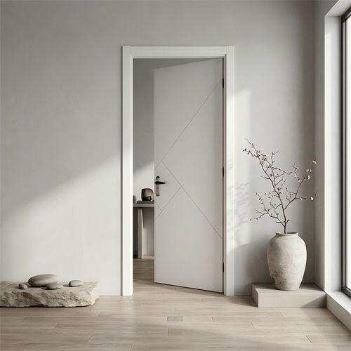 Porta interna - DFD-NV-06 - Dief Flooring - com folheado de madeira / de abrir / contemporânea