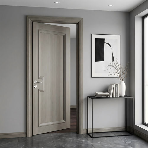 Porta interna - DFD-EV-07 - Dief Flooring - com folheado de madeira / de abrir / contemporânea