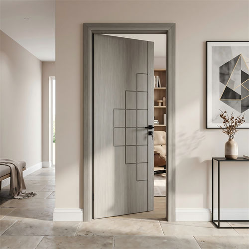 Porta interna - DFD-EV-09 - Dief Flooring - com folheado de madeira / de abrir / contemporânea