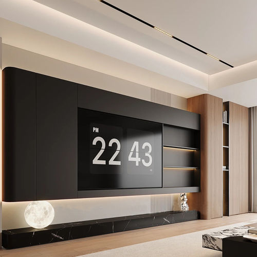 Rack de TV contemporâneo - DFD-BE-02 - Dief Flooring - baixo / sob medida / com ocultação de cabos