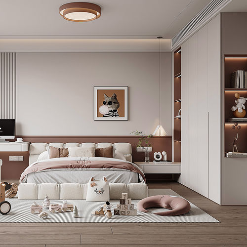 Quarto infantil branco - DFD-GR-03 - Dief Flooring - marrom / cor personalizável / em madeira