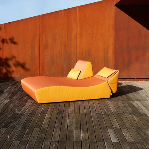Espreguiçadeira contemporânea - Rest - WOW ITALY - em tecido / em madeira / com encosto ajustável