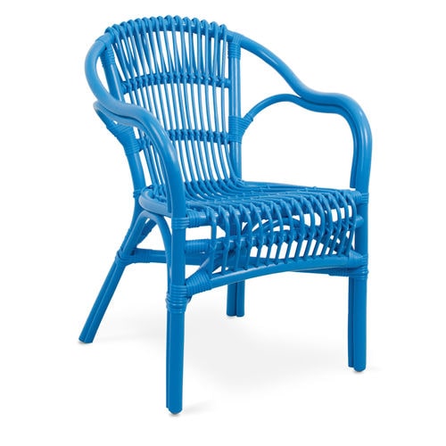 Cadeira contemporânea - 905080-AZL - BAMBO BLAU - para ambiente interno / para ambiente externo / em ratã