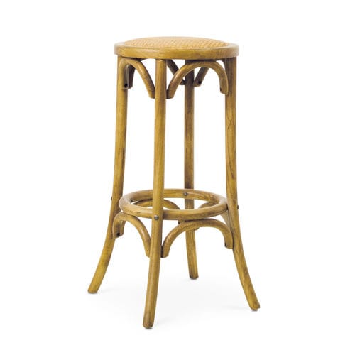 Banqueta alta contemporânea - 950528-ROB - BAMBO BLAU - em ratã / com base em olmo / com 4 pés