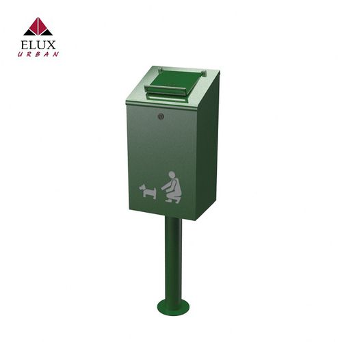 Lixeira para coleta de fezes de cães - DOG 696 - Elux srl - de piso / a fixar no piso / em aço galvanizado