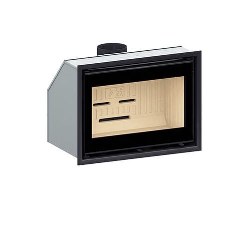 Lareira tipo inserto a lenha - LEKA 8059 - Cerampiù Srl - metálica / de convecção natural / contemporânea