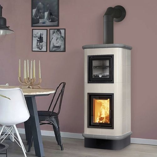 Salamandra a lenha - CHEF - Cerampiù Srl - elétrica / 8 kW / multicombustível