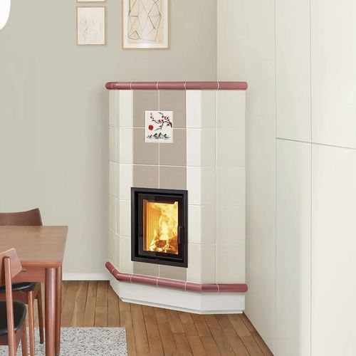 Salamandra a lenha - ATENA 5 LEVELS - Cerampiù Srl - elétrica / 8 kW / multicombustível