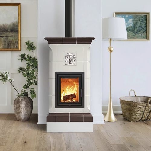 Salamandra a lenha - NOBILE 4 LEVELS - Cerampiù Srl - elétrica / 8 kW / multicombustível