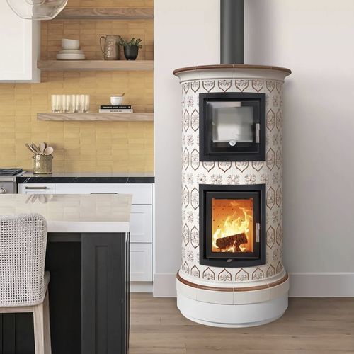 Salamandra a lenha - BUFFET - Cerampiù Srl - elétrica / 8 kW / multicombustível