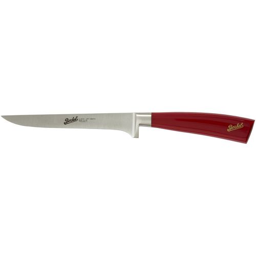Faca de desossar com cabo em resina - ELEGANCE 16 RED - Berkel - com lâmina de aço inoxidável