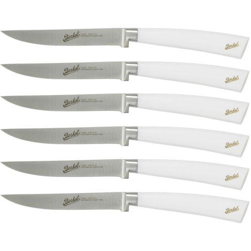 Faca de carne com cabo em resina - ELEGANCE SET OF 6 WHITE - Berkel - com lâmina de aço inoxidável
