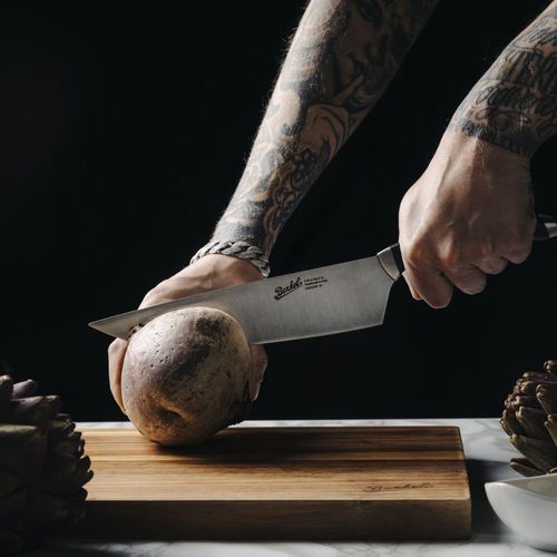 Faca de chef com cabo de plástico - TEKNICA 22 BLACK - Berkel - com lâmina de aço inoxidável