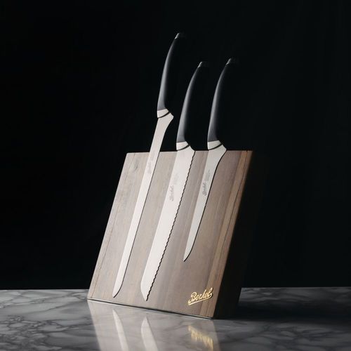 Faca de cozinha com cabo de plástico - TEKNICA SET OF 3 BLACK - Berkel - com lâmina de aço inoxidável