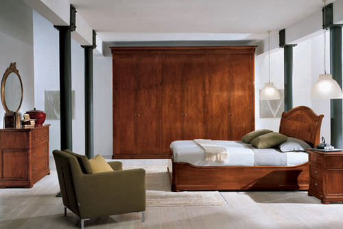 Cama de casal - LORD - BAMAX - clássica / em madeira