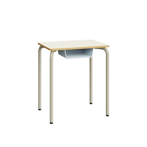 Mesa para treinamento contemporânea - Mirplay Objektmöbel - em laminado melamínico / com base em metal pintado / retangular