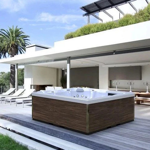 Spa acima do piso - Celeste - Catalina Spas - quadrado / de 6 lugares / em alumínio