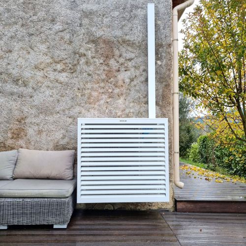 Capa decorativa para ar condicionado em alumínio - GAMME ALU L - DECOCLIM - L / para ambiente externo / de piso