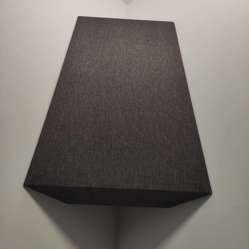 Painel de absorção acústica para parede - TRAPZ - Oudimmo Acoustic Design - em tecido / retangular / efeito de tecido