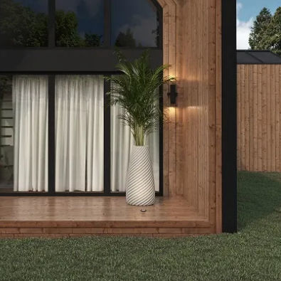 Floreira em concreto - FLUTE - Sirolis - curva / por impressão 3D / design