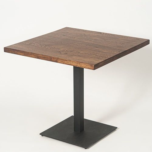 Mesa alta de design minimalista - Meubles des Carpates - metálica / em carvalho / com base metálica