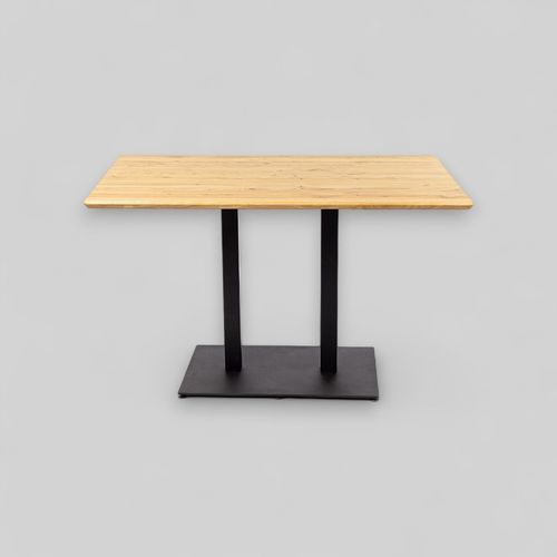Mesa alta contemporânea - Meubles des Carpates - metálica / em madeira / em carvalho