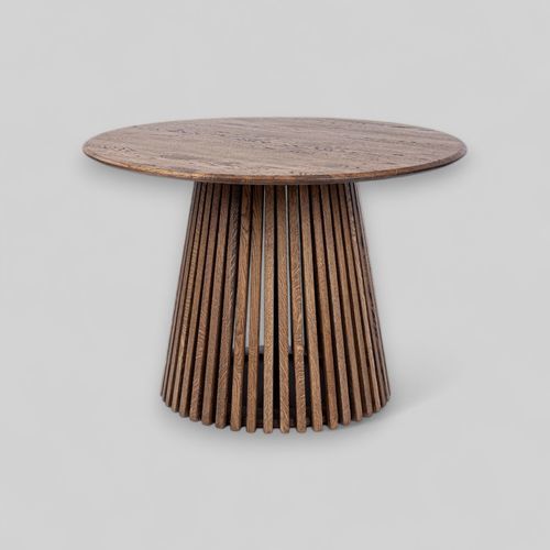 Mesa contemporânea - OREO - Meubles des Carpates - em carvalho / com base em carvalho / redonda