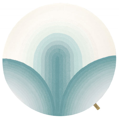 Tapete contemporâneo - Tapis NELAMBO - INSPIREE DE A NATURE ET DU LOTUS  - Studio Gazelles - geométrico / de lã / redondo