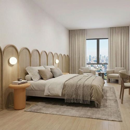 Cabeceira para cama de casal - WALLWOOD COURBE - Studio Gazelles - para cama de solteiro / contemporânea / em madeira