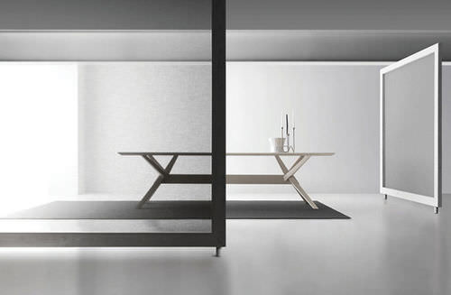 Mesa contemporânea - CAVALLETTO FISSO - BAULINE - em madeira / retangular