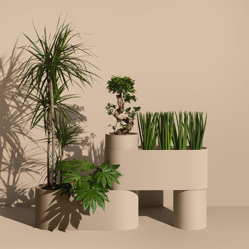 Floreira metálica - PLANT HERE - MIZETTO AB - oval / modular / com gabião