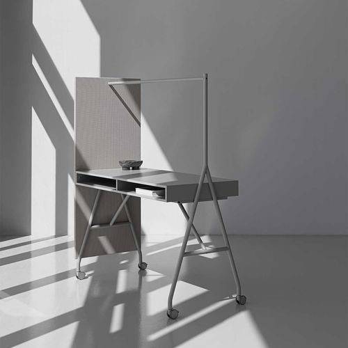 Mesa secretária de piso - HANGOUT - MIZETTO AB - de 1 lugar / contemporânea / metálica