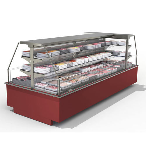 Vitrina refrigerada tipo balcão - TWIN MINI SV - Eurocryor - para açougue / metálica / preta