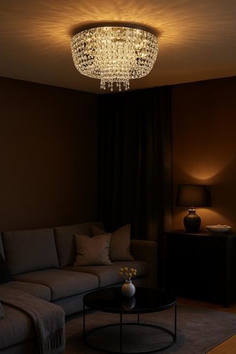 Plafon contemporâneo - X1 - CRISTALUX LIGHTING DESIGN - redondo / em cristal / de LED